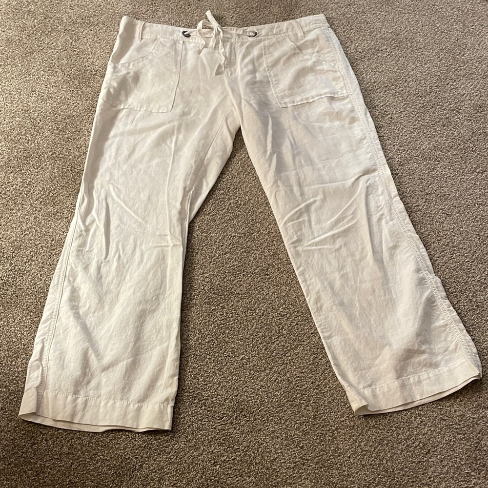 Converse White Linen Pants